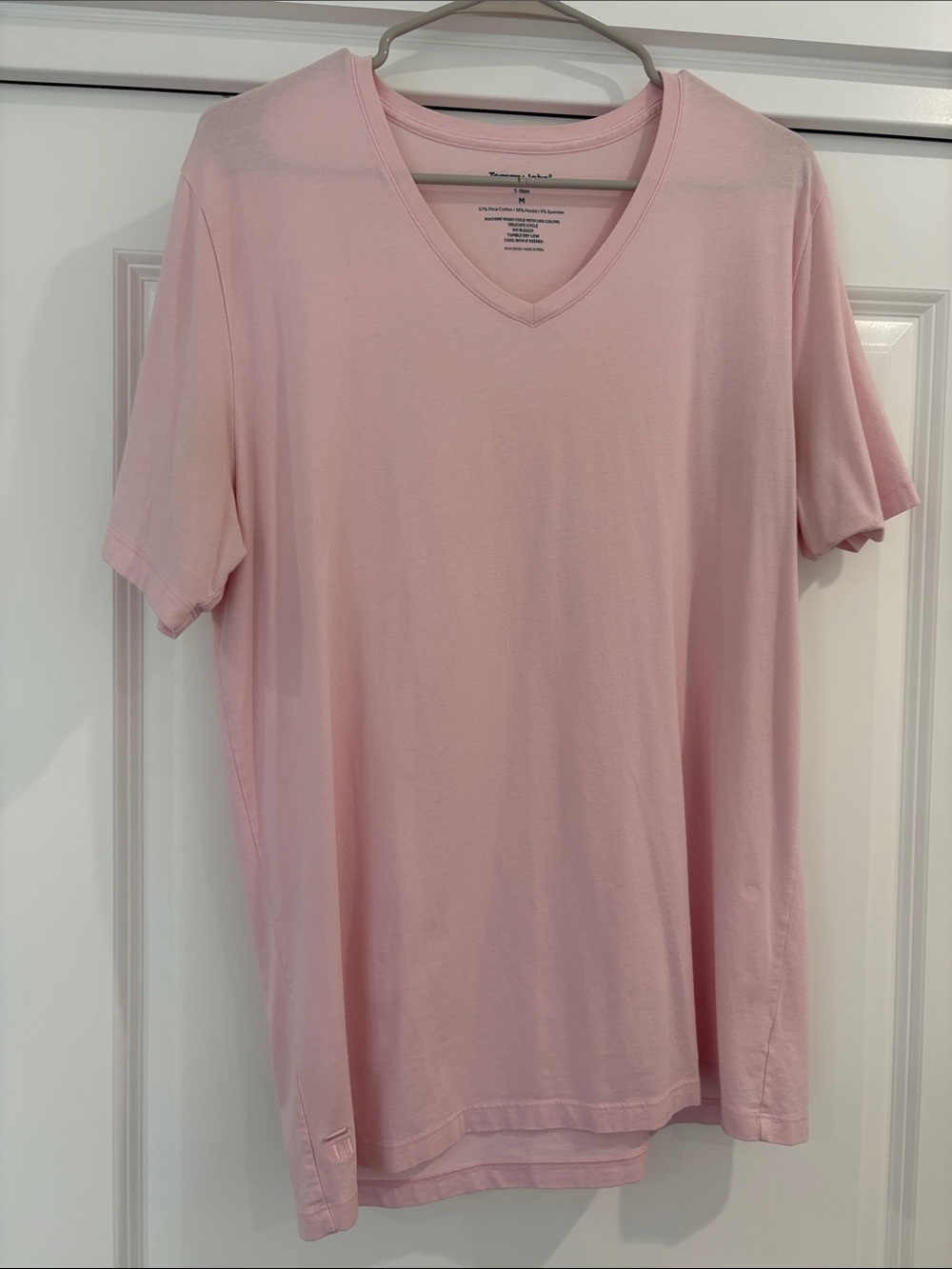 Tommy John Light Pink V-Neck Short Sleeve Tee
